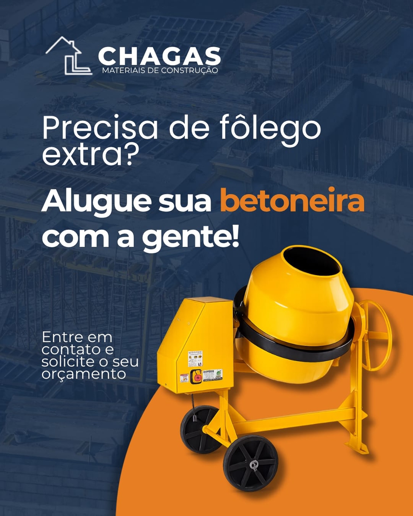 Aluguel de betoneira Chagas Materiais de Construção